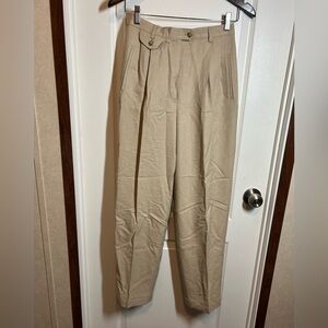Women’s Lauren Ralph Lauren Petite Green Tag Khaki Pants - Size 8P Vintage NOS